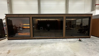 Cabine de sauna sur mesure en bois de cèdre/hemlock, sauna extérieur préfabriqué avec mur en verre pour jardin