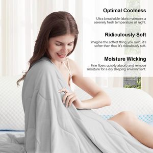 Piumino Rinfrescante Lavabile, Coperta Queen Size <span class=keywords><strong>per</strong></span> Chi Soffre il Caldo, Biancheria da Letto <span class=keywords><strong>per</strong></span> Tutte le Stagioni <span class=keywords><strong>per</strong></span> Mantenersi Freschi Durante la Notte - Product Image 6