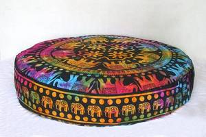 Tie Dye Indian Handmade <b>Large</b> <b>Throw</b> Floor Pillow Cover Hippie Bohemian Mandala Meditation Yoga Cushion - Product Image 3