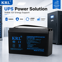 Batterie LiFePO4 IP65 12,8 V 100 Ah 1280 Wh à décharge profonde, remplacement de batterie au plomb pour stockage d'énergie extérieur