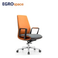 Chaise de bureau ergonomique pivotante et inclinable en cuir de qualité professionnelle EGROspace