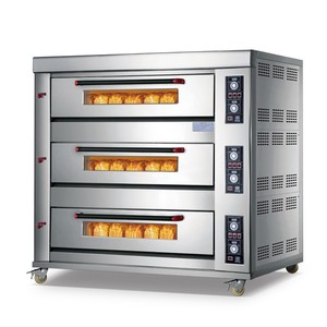 Nouveau four à pizza commercial au gaz en acier inoxydable avec roues pour boulangerie, idéal pour la cuisson de pizzas et de gâteaux - Product Image 2