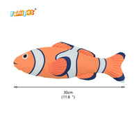 Jouet pour chaton Famipet, nouveau design estival coloré en forme de poisson, jouet en peluche douce et froissée avec herbe à chat