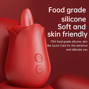 هزاز صغير بشكل وردة بـ10 سرعات قابل لإعادة الشحن عبر USB بدون مادة تزليق لتحفيز البظر والثدي والحلمات - Product Image 5