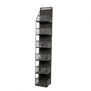 Door Hanging Organizer With 4&6-<b>Shelf</b> <b>Wall</b> <b>Mount</b> Fabric Cloth Storage for Handbags & Sundries Clear Pockets for Living Room Use - Product Image 1