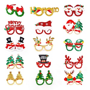 LK Non-woven Fabric Santa Deer Snowman Glasses <b>Christmas</b> Eco-Friendly Soft Fashionable Factory - Product Image 1