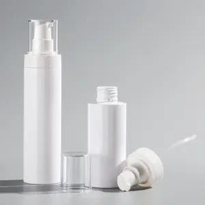 Prensa de emulsión de plástico PET, botella de espuma personalizable, Color blanco mate, 80ml, 100ml, 120ml, 150ml, venta al por mayor