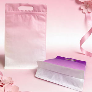 Bolsa de Mylar personalizada, reutilizable, de fondo plano y colorida, para envasar alimentos, como proteína de suero en polvo, refrigerios y cereales crudos. - Product Image 5