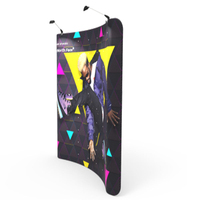 Support de bannière incurvée portable personnalisé, toile publicitaire colorée en tissu tendu pour affichages portables