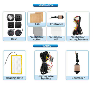 Nouvelle conception de siège électrique réglable en cuir Nappa de luxe, ventilation, chauffage, ajustement ergonomique - Mise à niveau à bas <span class=keywords><strong>prix</strong></span> pour la plupart des véhicules - Product Image 5