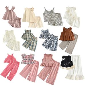Nouvel Ensemble <span class=keywords><strong>de</strong></span> Vêtements pour Filles, Mode Été, Petits Enfants, Logo Personnalisable, Multiples Couleurs et Tailles au Choix - Product Image 1