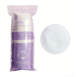 100% <span class=keywords><strong>coton</strong></span>, vente chaude, 100 pièces OEM/ODM, tampons démaquillants en <span class=keywords><strong>coton</strong></span> doux à 3 couches, outil de nettoyage cosmétique pour le visage - Product Image 4