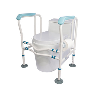 Toilet <b>Grab</b> <b>Bar</b> Aluminum Alloy Suction Cup Installation For Elderly Bathroom Assistive Device No Drilling - Product Image 2