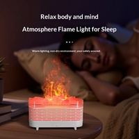 Diffuseur d'aromathérapie rétro en cristal de sel, humidificateur silencieux pour chambre à coucher avec flamme colorée, aide au sommeil, huile essentielle pour hôtel