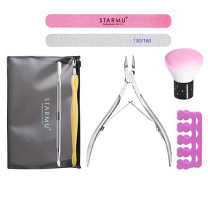 Juego completo de herramientas para el cuidado de las uñas, incluye removedor de cutículas, lima de uñas, tiras para manicura y pulido, kit para principiantes. - Product Image 1
