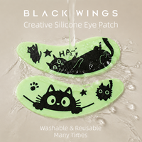 Masques sous-yeux jetables auto-adhésifs en silicone BLACKWINGS avec logo et motif personnalisés, patchs doux naturels pour extensions de cils