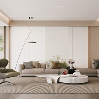 Panneau mural rainuré moderne en WPC BAIJAX, imperméable et résistant à la chaleur, pour les projets de construction d'hôtels et de villas à Dubaï
