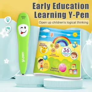 Brinquedo falante em inglês, caneta Y para leitura de som, caneta falante inteligente digital para crianças, máquina de aprendizagem para crianças
