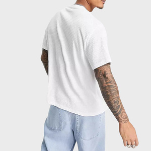 Streetwear Drop Shoulder Blank T-Shirts 220 Gsm Heavyweight Casual <b>Tshirts</b> Premium 100% Cotton Boxy Oversized <b>Plain</b> T Shirt - Product Image 2