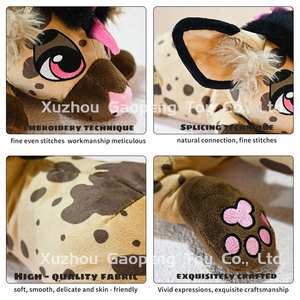 Peluche di Iena Maculata, Animale di Peluche Pesante Simulato, Cane Selvatico Africano, Giocattolo Morbido Personalizzabile - Product Image 5