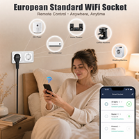 Prise intelligente Tuya pour toute la maison, 16A, norme européenne, commande à distance par smartphone, commande vocale, compatible avec plusieurs plateformes