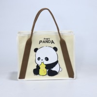 Sac fourre-tout en toile personnalisé avec logo par transfert thermique, sac à bandoulière pliable, motif dessin animé Pochacco Kitty, taille moyenne, design mignon, pour usage extérieur, sacs à main
