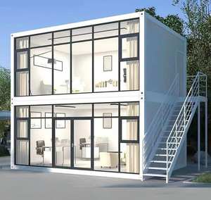 Casa Container TOPPRE Smontabile con Struttura Moderna <span class=keywords><strong>in</strong></span> Acciaio su 2 Piani, Dependance su Due Piani, Casa Container con 2 Camere da Letto <span class=keywords><strong>in</strong></span> <span class=keywords><strong>Vendita</strong></span> - Product Image 2