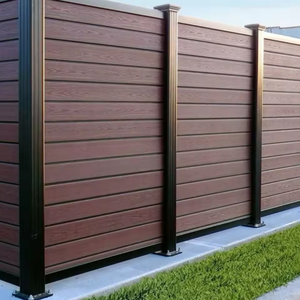 WPC <strong>Garden</strong> Fence Panels Heat Treated Wood Security Privacy <strong>Rails</strong> for Villa/Backyard 3D Modeling Included - Product Image 1