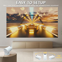 Mini projecteur compact à bas prix avec USB, Wi-Fi, écran miroir sans fil, vidéo intelligente pour téléphone portable avec 180° °   Projecteur rotatif