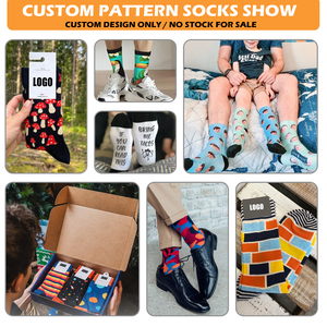 Empaquetado gratis Muestra gratis Patrón personalizado Hombres Calcetín Diseño Logo Crew Dress Calcetín <span class=keywords><strong>Calcetines</strong></span> de punto personalizados - Product Image 4