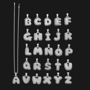 Hip Hop 26 anglais lettre pendentif <span class=keywords><strong>Rap</strong></span> mode grosse lettre pendentif hommes et femmes le même collier DMLA--009 - Product Image 1