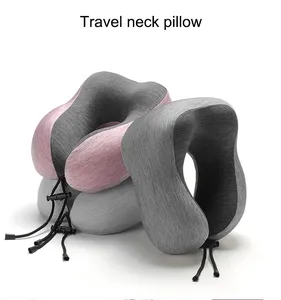 Oreiller de voyage ergonomique en mousse à mémoire de forme, support en U pour avion, <span class=keywords><strong>voiture</strong></span>, train, lavable, <span class=keywords><strong>antistatique</strong></span>, <span class=keywords><strong>sangle</strong></span> réglable, 600TC - Product Image 4