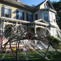 Grande Araignée en Peluche d'Horreur pour Halloween, Accessoires de Fête, Décoration Extérieure Géante 30-200cm, Jouet en Peluche Araignée Noire