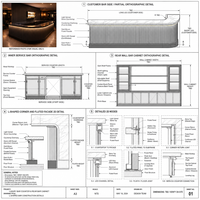 Comptoir de bar en bois sur mesure avec étagère à vin rétroéclairée, mobilier commercial pour hôtel, boîte de nuit, restaurant, pub