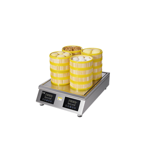 Cuiseur vapeur vertical à 2 trous anti-brûlure, double <span class=keywords><strong>commande</strong></span>, taille intérieure 50*40, pour boulangerie, baozi, dim sum - Product Image 5