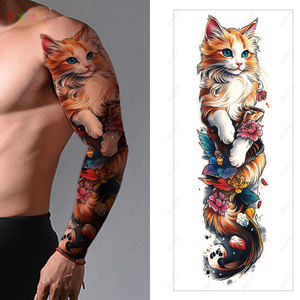 Conception tribale d'autocollant de <span class=keywords><strong>tatouage</strong></span> temporaire de bras complet de longue durée et sûre pour le <span class=keywords><strong>tatouage</strong></span> de corps de main et de douille des hommes - Product Image 4