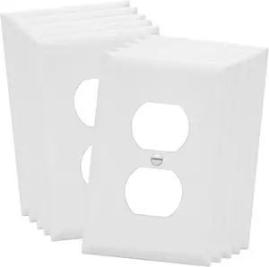 Duplex Wall Plates Kit Home Electrical Outlet Cover 1-Gang 2-Gang Standard Size Receptacle Faceplates Covers