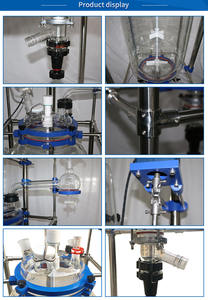 Reaktor Pirolisis Laboratorium Berkualitas Tinggi Auto Lift 5l 10l 20l Reaktor Kaca Berjaket - Product Image 4