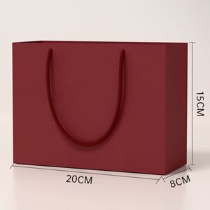 Sacs en papier cadeau modernes de luxe, impression UV, logo personnalisé, différentes couleurs, sacs de shopping en gros avec poignée pour les petites entreprises - Product Image 4