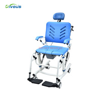 Nouvelle chaise de toilette manuelle multifonction légère pour personnes âgées, chaise de douche pour personnes handicapées, chaise de toilette inclinable
