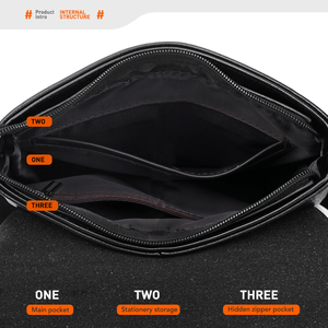 <span class=keywords><strong>VICUNA</strong></span> POLO accepter personnalisé propre Logo mode homme sac de messager minimaliste sac en cuir Pu messager ordinateur portable sac épaule - Product Image 6