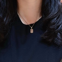 Collier pendentif boulier en or pur de style chinois en or 18 carats au750 chaîne en or véritable