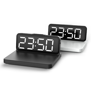 Alarme numérique Der Wecker <span class=keywords><strong>Ladt</strong></span> Den 15w Réveil de bureau LED à chargement rapide sans fil Horloge à chargement sans fil - Product Image 6