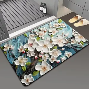 새로운 디자인 3D 미끄럼 방지 목욕 바닥 매트 현대 주방 카펫 및 지역 깔개 세척하기 쉬운 욕실 깔개