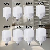 Ampoule LED Ronde B22 5W-60W à Vente Directe Usine, Lampe Résidentielle AC Culot E27, Blanc Froid 6500K, Plastique, Certifiée Energy Star, IRC 80