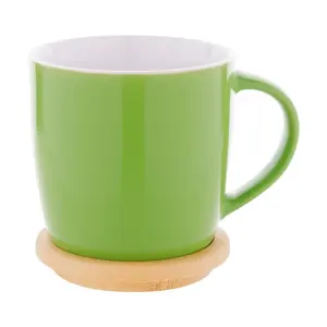 Mug en céramique et bambou de 370 ml, merchandising personnalisé - Product Image 2