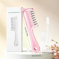 Peigne applicateur d'huile capillaire translucide avec logo personnalisé, application précise, rechargeable, sans désordre, sans gaspillage, masseur de cuir chevelu