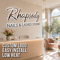 Letrero de Pared para Salón de Uñas y Pestañas, Letrero de Pared Retroiluminado Personalizado con Letras de Logotipo LED 3D para Recepción de Belleza