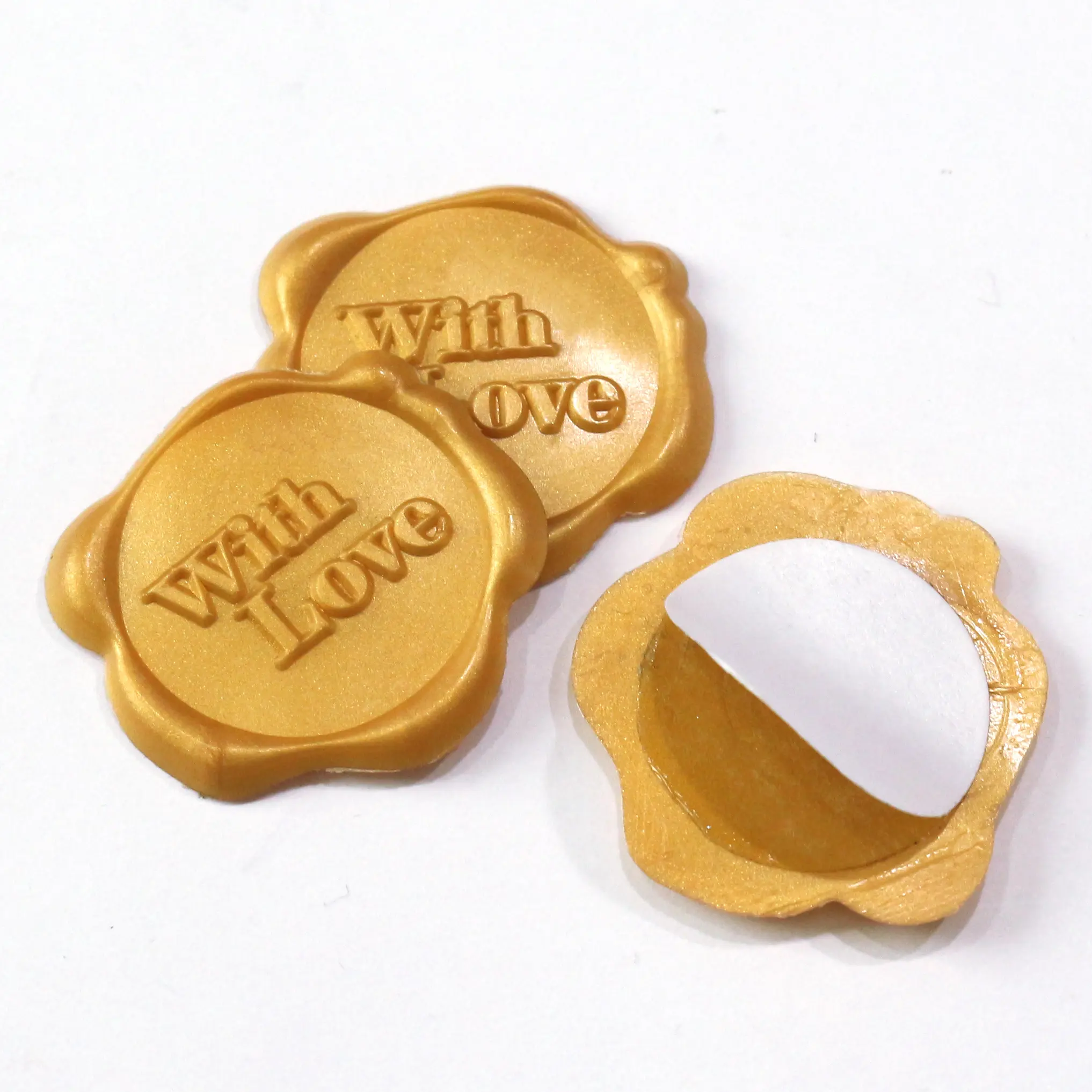 Custom Wax Logo Nikkel Parfumflesje Label Stickers Kaars Cup Wax Seal Stickers Met Met Liefde