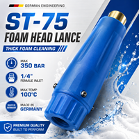 Lance à mousse ST-75 350 bars avec buse en laiton femelle 1/4 pouce pour nettoyeur haute pression, idéale pour le nettoyage de voitures et des installations alimentaires